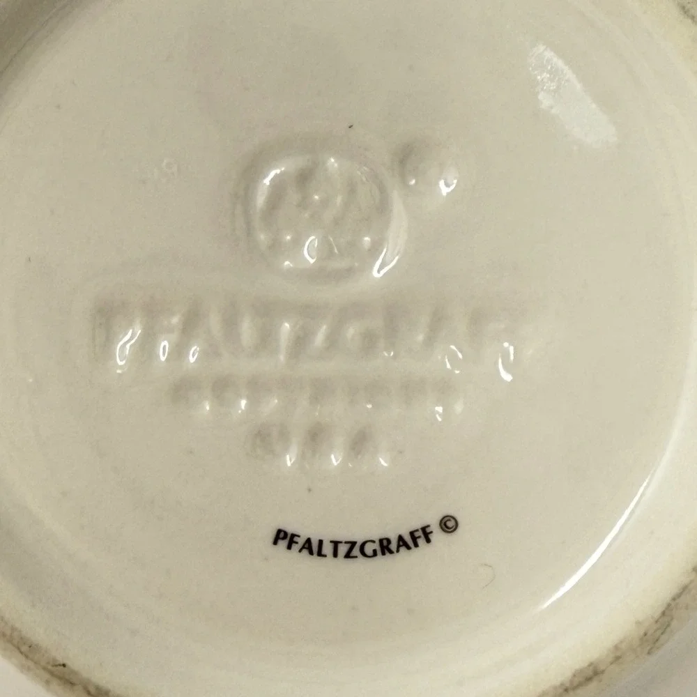 Pfaltzgraff‎ Garden Vegetable Mixing Bowl and Salt Pepper Shakers Set Stoneware